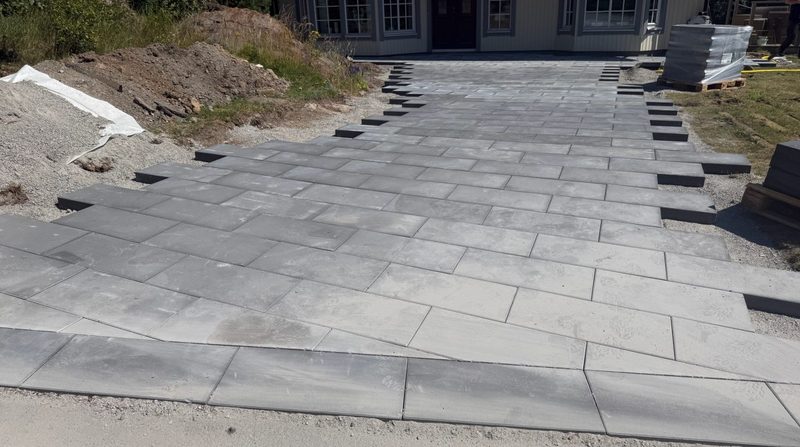 Uteplats i marksten